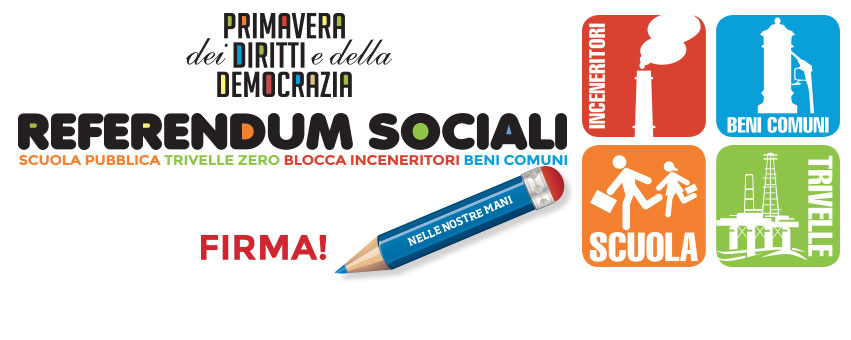 RACCOLTA FIRME REFERENDUM SOCIALI PER L’ECONOMIA CIRCOLARE