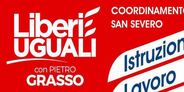 PER “LIBERI E UGUALI” ECCO LA CANDIDATA DEL COLLEGIO 14 DI SAN SEVERO