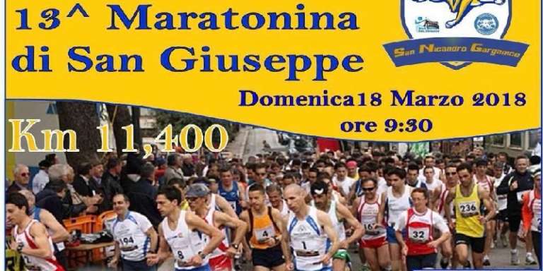 DOMENICA 18 MARZO, 3^ MARATONINA DI SAN GIUSEPPE