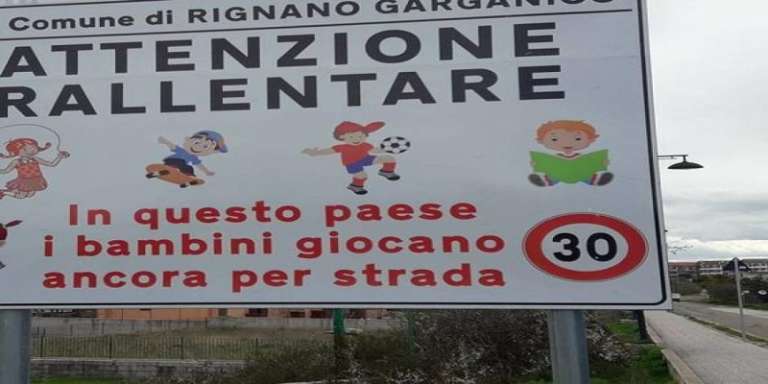 NON CI SONO PIU’ PAESI PER BAMBINI TRANNE UNO: RIGNANO GARGANICO