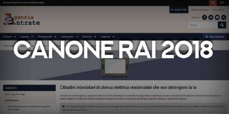 COME RICHIEDERE L’ESENZIONE DEL CANONE RAI 2018