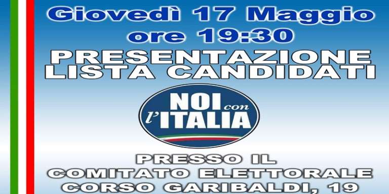 PRESENTAZIONE DELLA LISTA “NOI CON L’ITALIA”