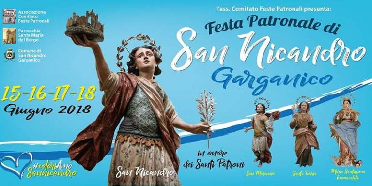 PROGRAMMA COMPLETO DELLA FESTA PATRONALE DI SAN NICANDRO