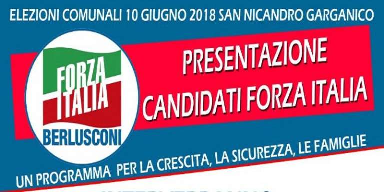 PRESENTAZIONE CANDIDATI FORZA ITALIA