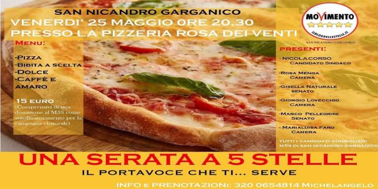 UNA SERATA IN PIZZERIA CON IL M5S