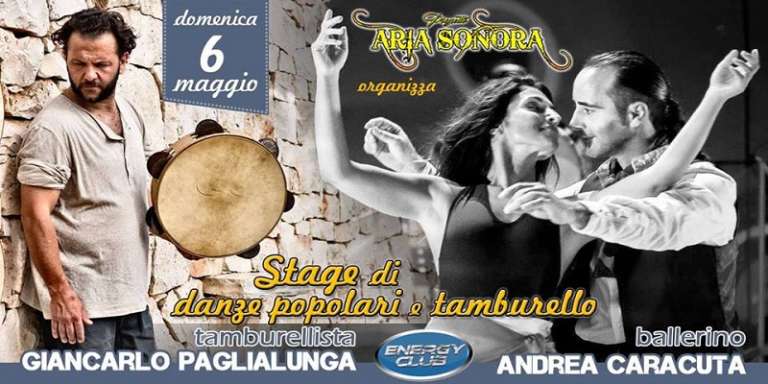 STAGE DI PIZZICA E TAMBURELLO, PALESTRA ENERGY CLUB