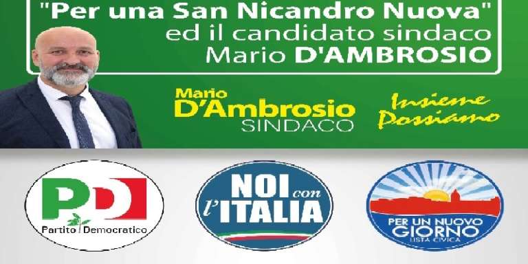 LA COALIZIONE DI MARIO D’AMBROSIO QUESTA SERA IN PIAZZA FIORITTO