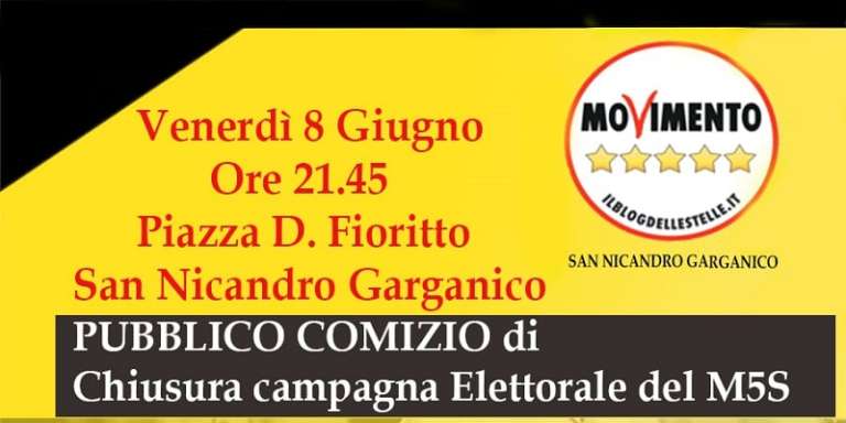 COMIZIO FINALE DEL M5S