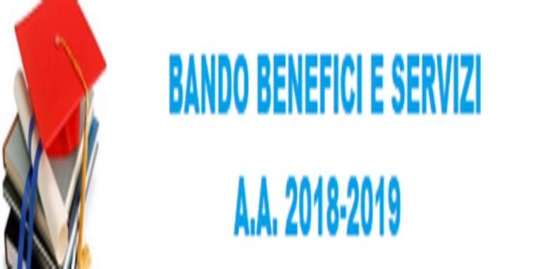 STUDENTI UNIVERSITARI, BANDO “BENEFICI E SERVIZI” A.A. 2018/2019
