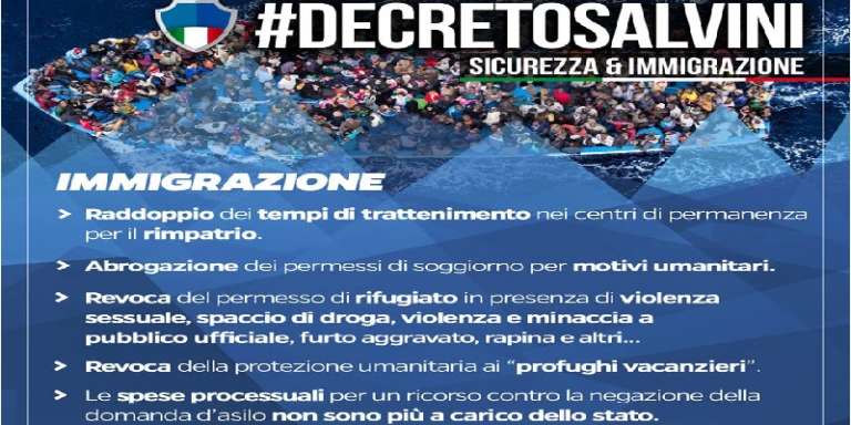 IL DECRETO SALVINI