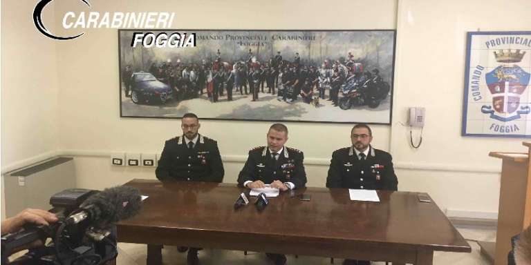 CARABINIERI E LA D.D.A. DI BARI, DURO COLPO ALLA CRIMINALITA’ ORGANIZZATA DELLA CAPITANATA
