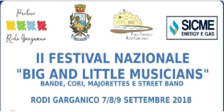 DA DOMANI A RODI LA 2^ EDIZIONE DEL FESTIVAL NAZIONALE “BIG AND LITTLE MUSICIANS”