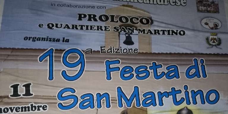 DOMANI LA 19^ EDIZIONE DELLA FESTA DI SAN MARTINO