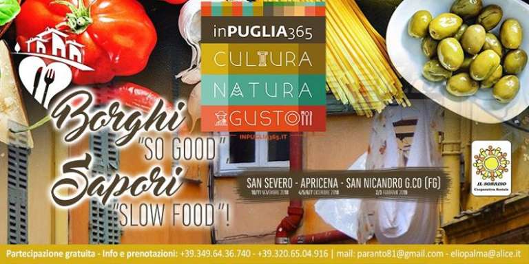 AL VIA INPUGLIA 365 – CULTURA-NATURA-GUSTO-EVENTI A SAN SEVERO, APRICENA E SAN NICANDRO