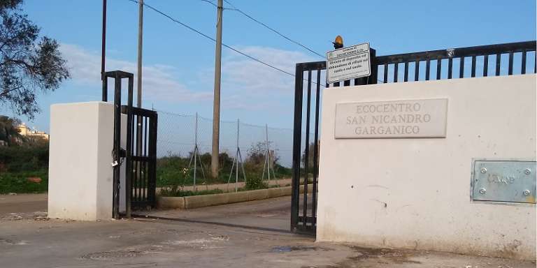 L’ECOCENTRO DI SAN NICANDRO APERTO ANCHE IL POMERIGGIO PER IL DEPOSITO DEI RIFIUTI