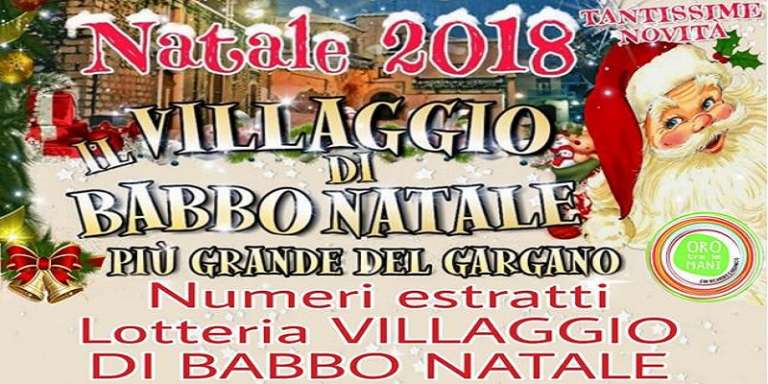 ECCO I NUMERI VINCENTI DELLA LOTTERIA DEL VILLAGGIO DI BABBO NATALE