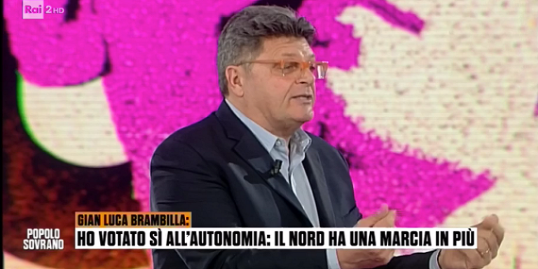 ALLA TRASMISSIONE TV “POPOLO SOVRANO”: IL NORD TIRA L’ITALIA E IL SUD DEVE DARCI I SOLDI