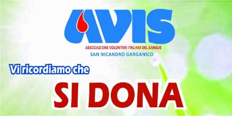 AVIS DONAZIONE SANGUE