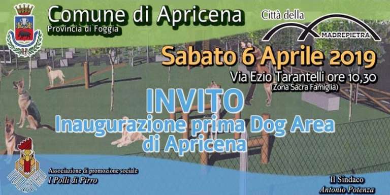 INAUGURAZIONE DELLA PRIMA DOG AREA DI APRICENA