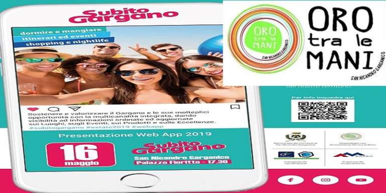 “ORO TRA LE MANI” PRESENTA PIATTAFORMA PER SVILUPPO TERRITORIALE “SUBITO GARGANO”