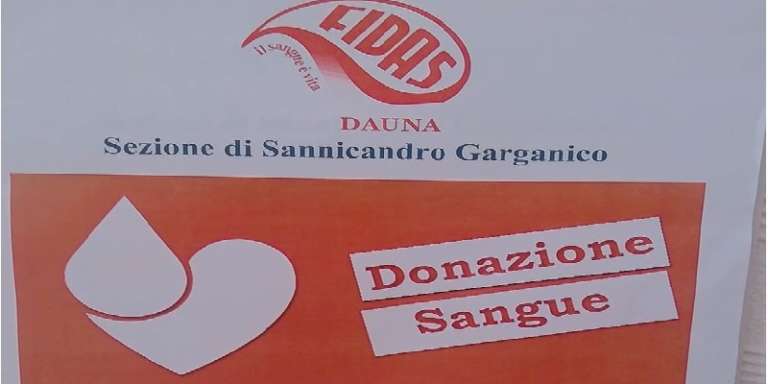 FIDAS, DONAZIONE SANGUE