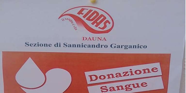 FIDAS, DONAZIONE SANGUE