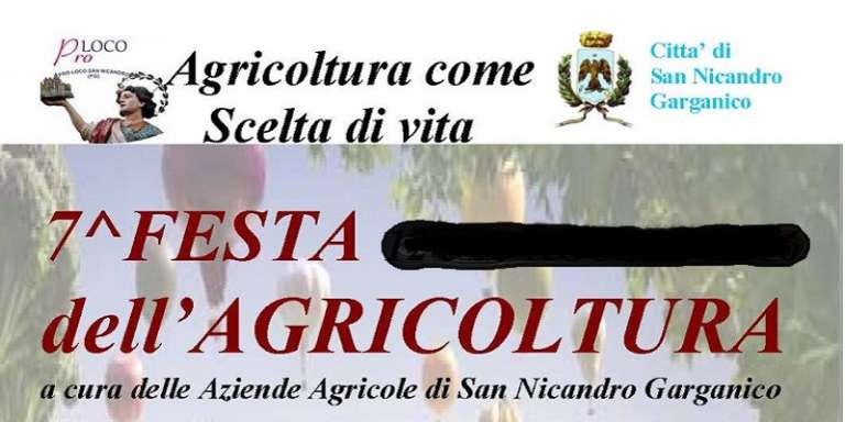 ESTATE SANNICANDRESE 2019, ANNULLATA LA FESTA DELL’AGRICOLTURA