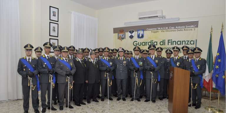 GUARDIA DI FINANZA:	CERIMONIA DI AVVICENDAMENTO AL VERTICE DEL COMANDO PROVINCIALE FOGGIA.