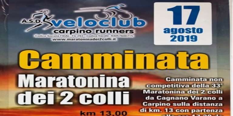 33^ EDIZIONE DELLA MARATONINA 2 COLLI”