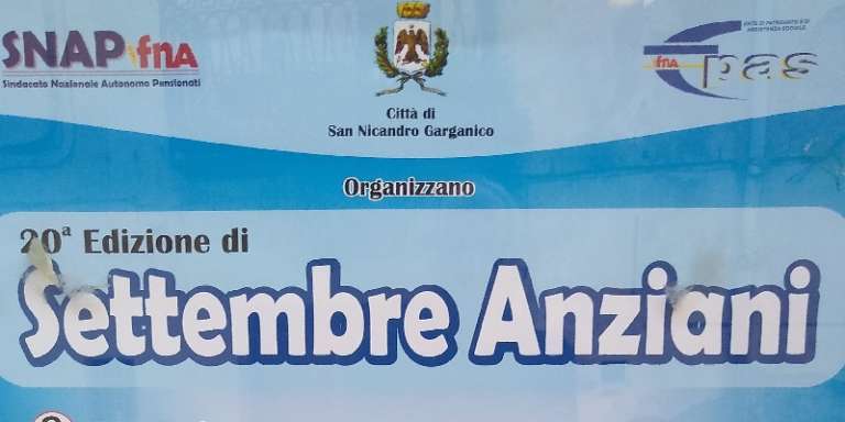 RITORNA “SETTEMBRE ANZIANI” CON LA SUA 20^ EDIZIONE