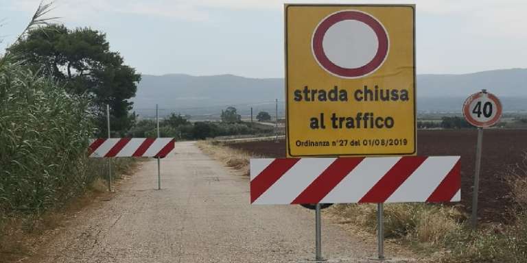 SAN NICANDRO, LA STRADA PROVINCIALE 42 (LOCALITA’ COPPOLINO) SARA’ CHIUSA AL TRAFFICO