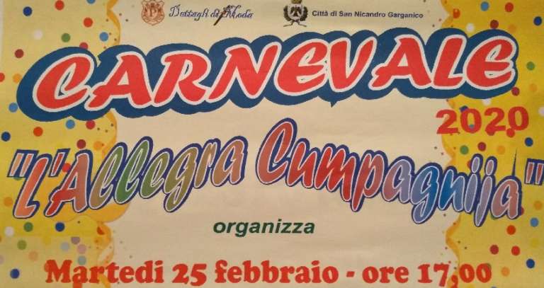 L’ALLEGRA CUMPAGNIA AL CARNEVALE 2020