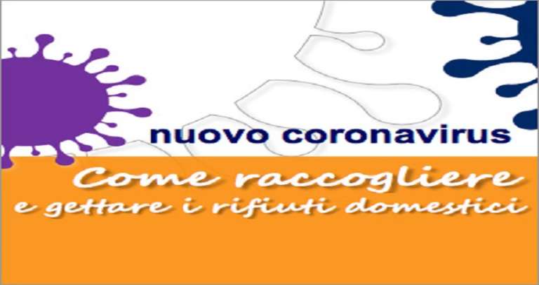 EMERGENZA COVID- 19 – INDICAZIONI PER LA GESTIONE DEI RIFIUTI URBANI