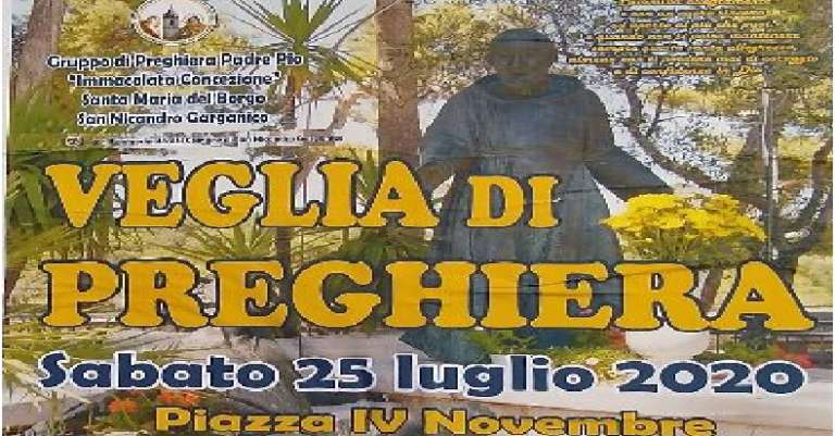 SAN NICANDRO, ANNULLATA LA VEGLIA DI PREGHIERA IN PIAZZA IV NOVEMBRE