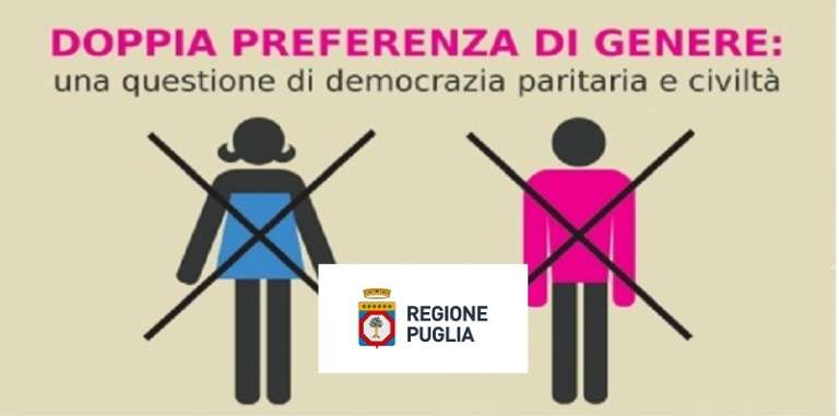 REGIONE PUGLIA, DECRETO DEL GOVERNO SULLA DOPPIA PREFERENZA DI GENERE