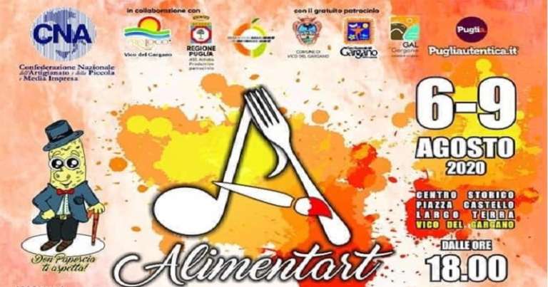 “ALIMENTART” DAL  6 AL 9 AGOSTO VICO DEL GARGANO CENTRO STORICO