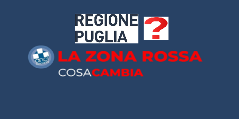 REGIONE PUGLIA DALLA ZONA ARANCIONE ALLA ZONA ROSSA?