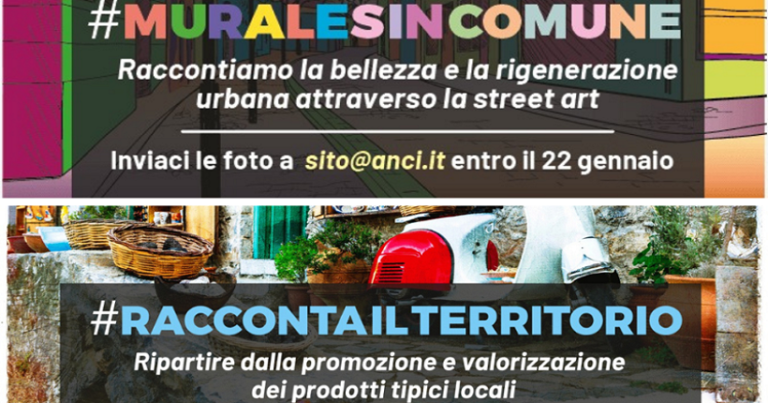 DUE CAMPAGNE SOCIAL: “MURALES IN COMUNE” E “RACCONTA IL TERRITORIO”