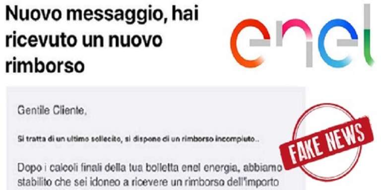 TRUFFE ON LINE: FALSI RIMBORSI DA PARTE DELL’ENEL