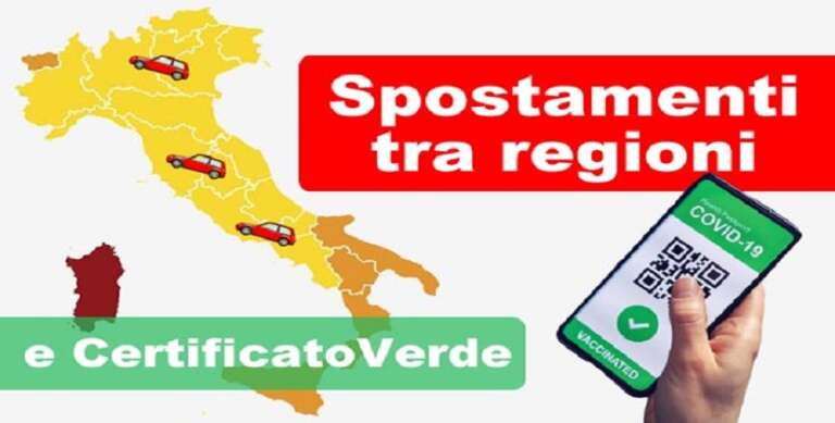 CERTIFICAZIONE VERDE PER GLI SPOSTAMENTI TRA REGIONI