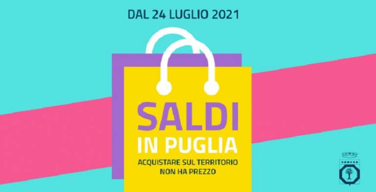 PUGLIA, SALDI ESTIVI DAL 24 LUGLIO AL 15 SETTEMBRE