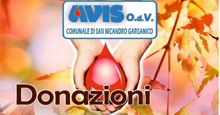 SAN NICANDRO, DONAZIONE SANGUE AVIS