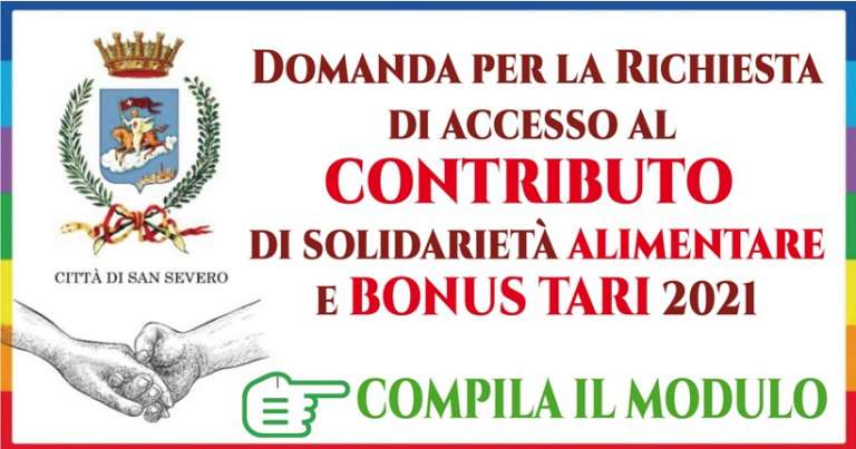 SAN SEVERO, AIUTI ALLE FAMIGLIE: C0NTRIBUTI DI SOLIDARIETA’ E ALIMENTARI E BONUS TARI 120%