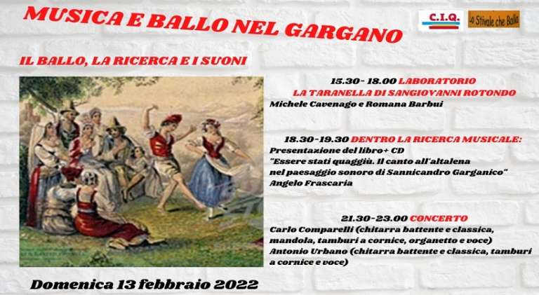 MUSICA E BALLO NEL GARGANO: IL BALLO, LA RICERCA E I SUONI