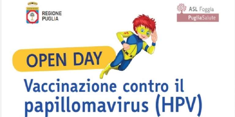 FACCIAMO SQUADRA – 6 LUGLIO – OPEN DAY – VACCINAZIONE CONTROIL PAPILLOMAVIRUS (HPV)