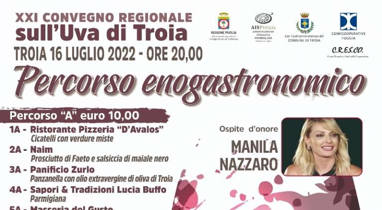 MANILA NAZZARO AMBASCIATRICE DEL NERO DI TROIA