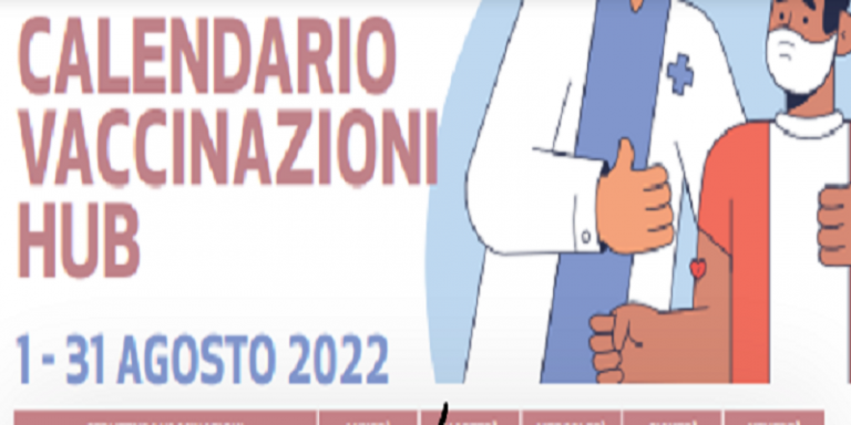 ASL FG – CALENDARIO VACCINI AGOSTO 2022