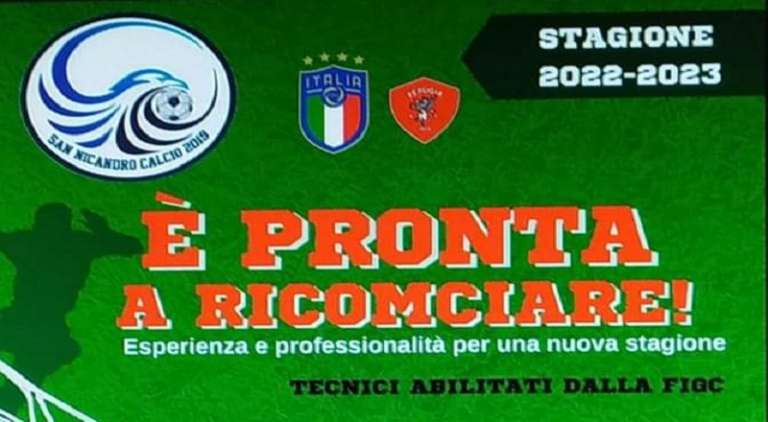 SAN NICANDRO CALCIO 2019, APERTE LE ISCRIZIONI SETTORE GIOVANILE