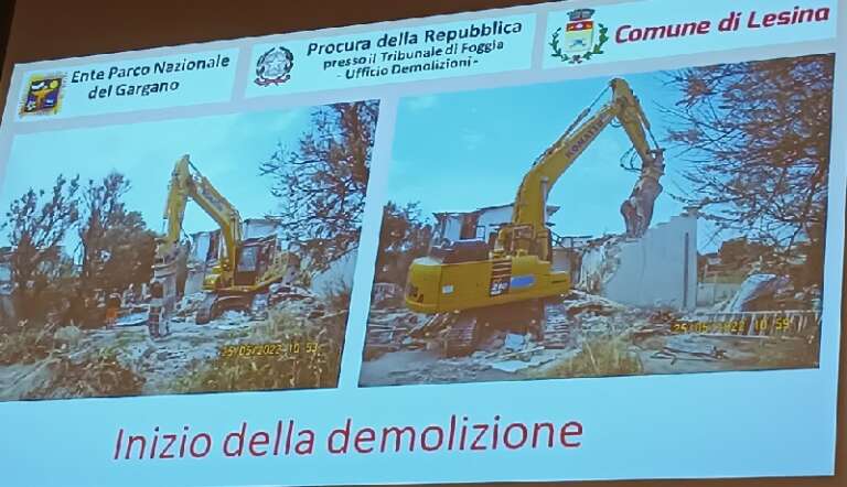 STANZIATI DALLA GIUNTA REGIONALE PUGLIESE 95.000 EURO PER ABBATTIMENTO EDIFICI ABUSIVI