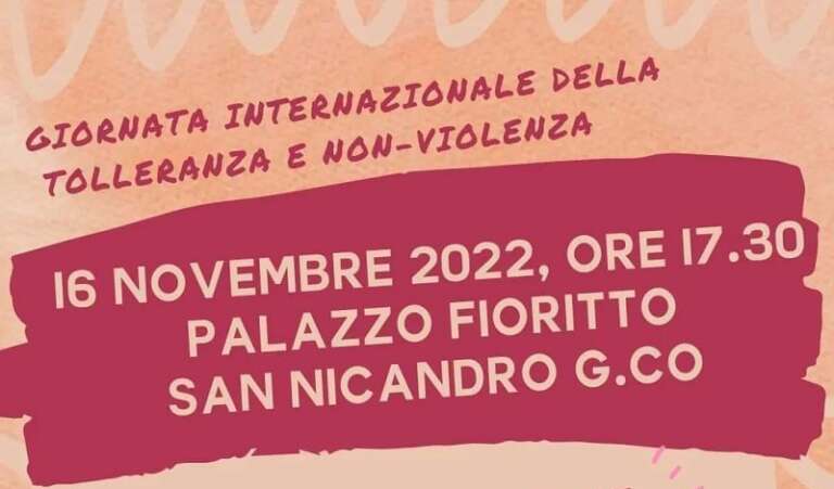 SAN NICANDRO: GIORNATA INTERNAZIONALE DELLA TOLLERANZA E NON – VIOLENZA